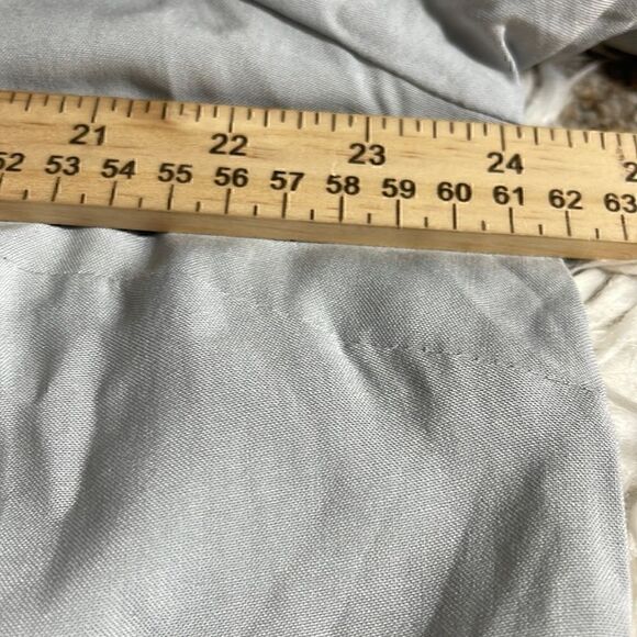 Ellos Top Womens Plus Size 18 /20 W Long sleeve Neck tie peasant tunic gray New - Picture 7 of 11